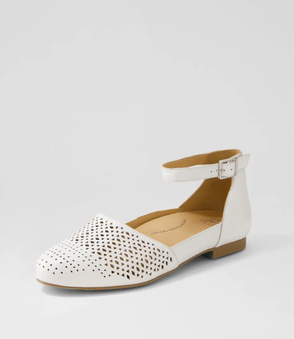 Women ZIERA Flats<Camay Xf White Leather Flat Shoes