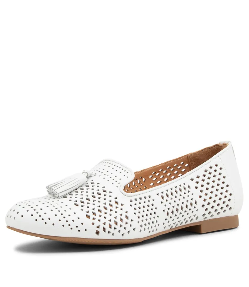 Women ZIERA Loafers<Cambe Xf White Leather Loafers