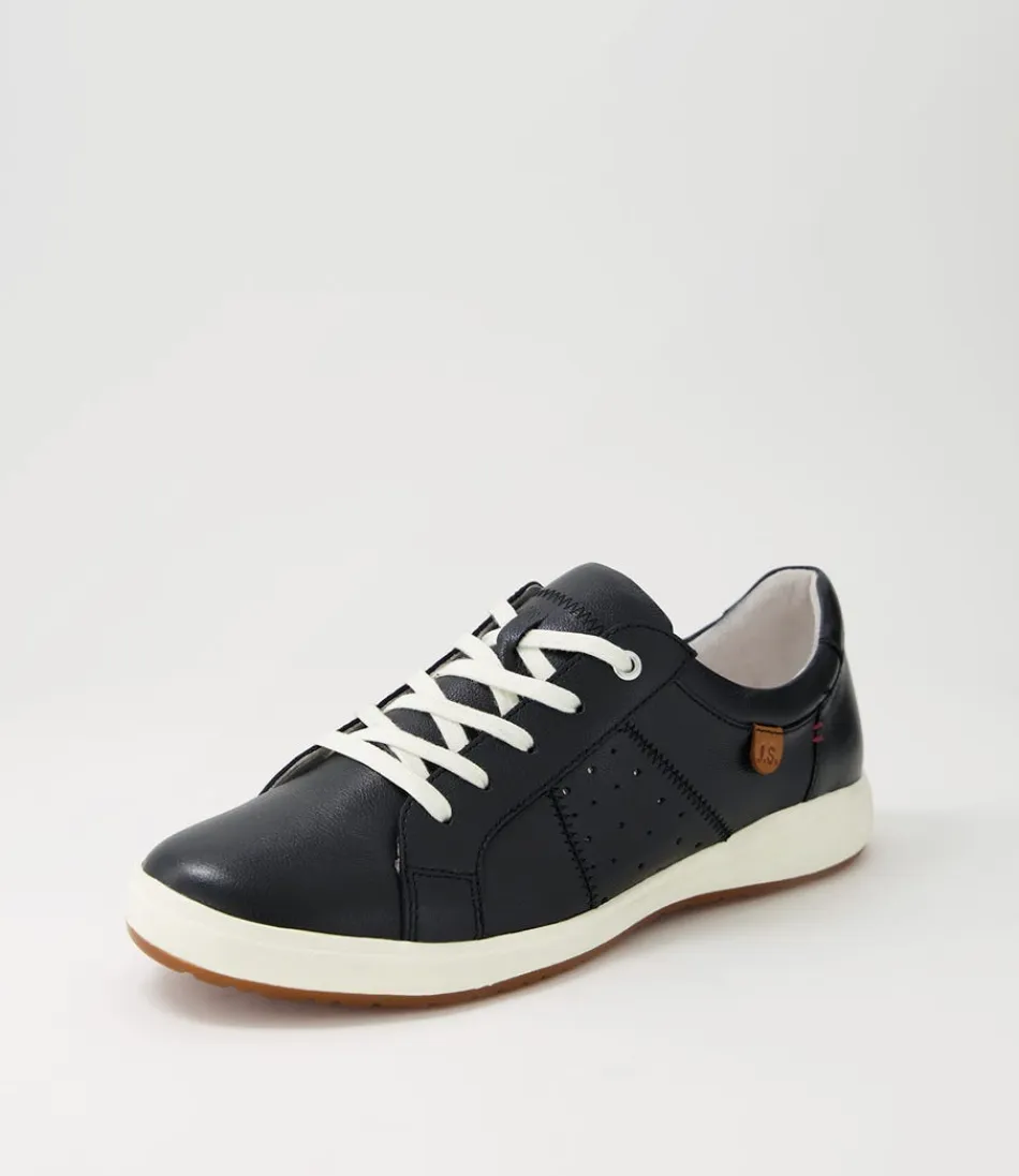 Women JOSEF SEIBEL Comfort<Caren 01 Black Leather Sneakers