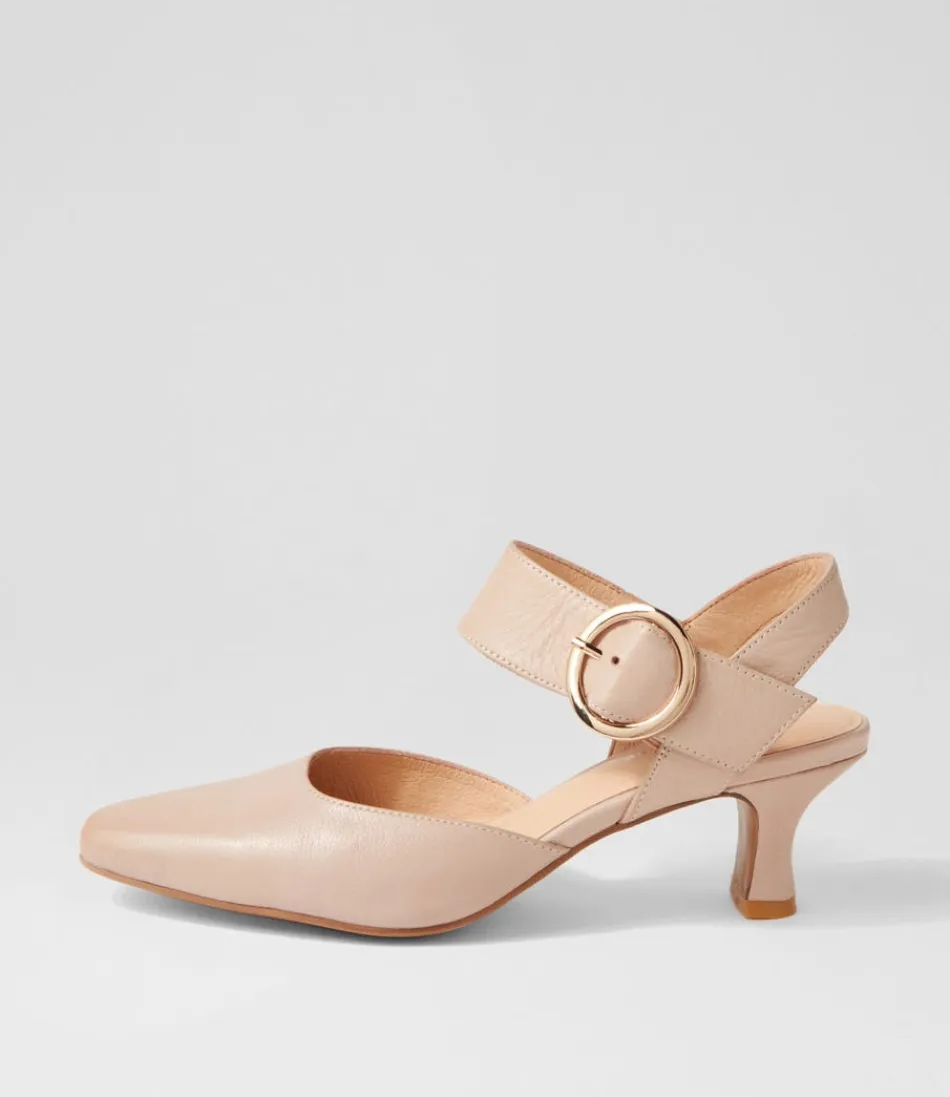 Women DJANGO & JULIETTE Heels<Caris Cafe Leather Heels