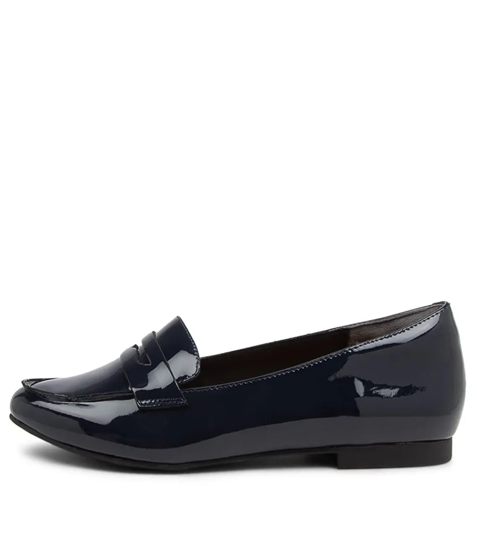 Women ZIERA Loafers<Cedar Xf Navy Patent Leather Loafers