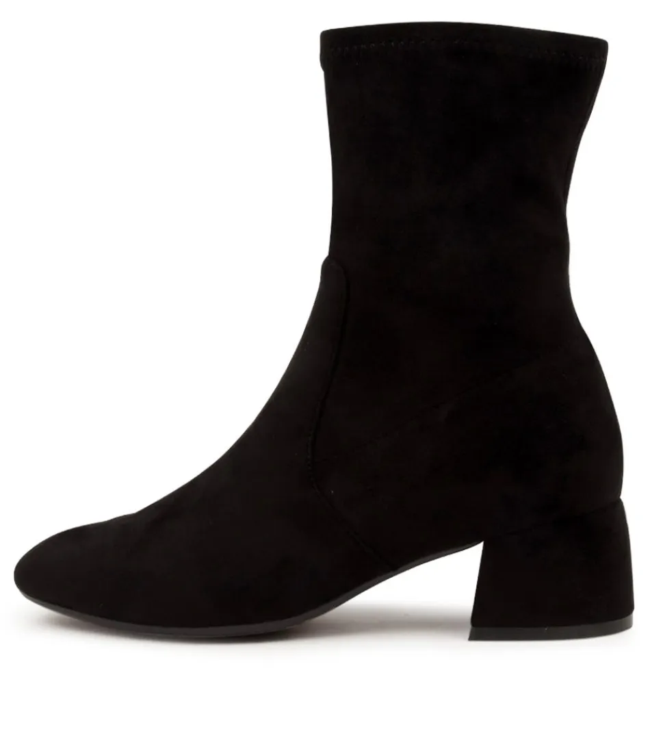 Women DJANGO & JULIETTE Boots<Checkie Blk Stretch Micro