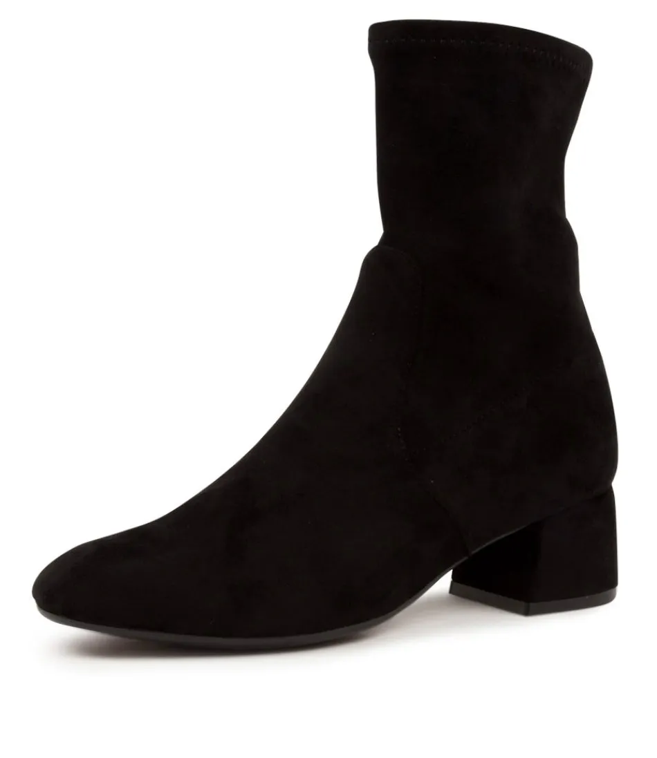 Women DJANGO & JULIETTE Boots<Checkie Blk Stretch Micro