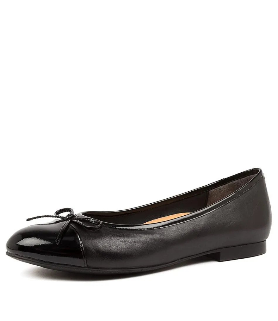 Women ZIERA Comfort<Chelsea Xf Black Patent Leather Ballet Flats