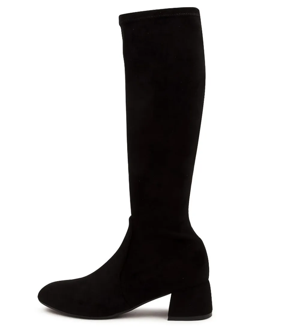 Women DJANGO & JULIETTE Boots<Chevy Black Stretch Micro