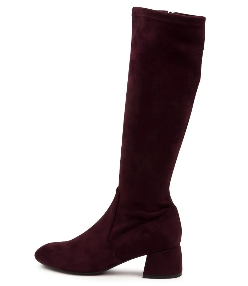 Women DJANGO & JULIETTE Boots<Chevy Dj Mulberry Stretch Microsuede