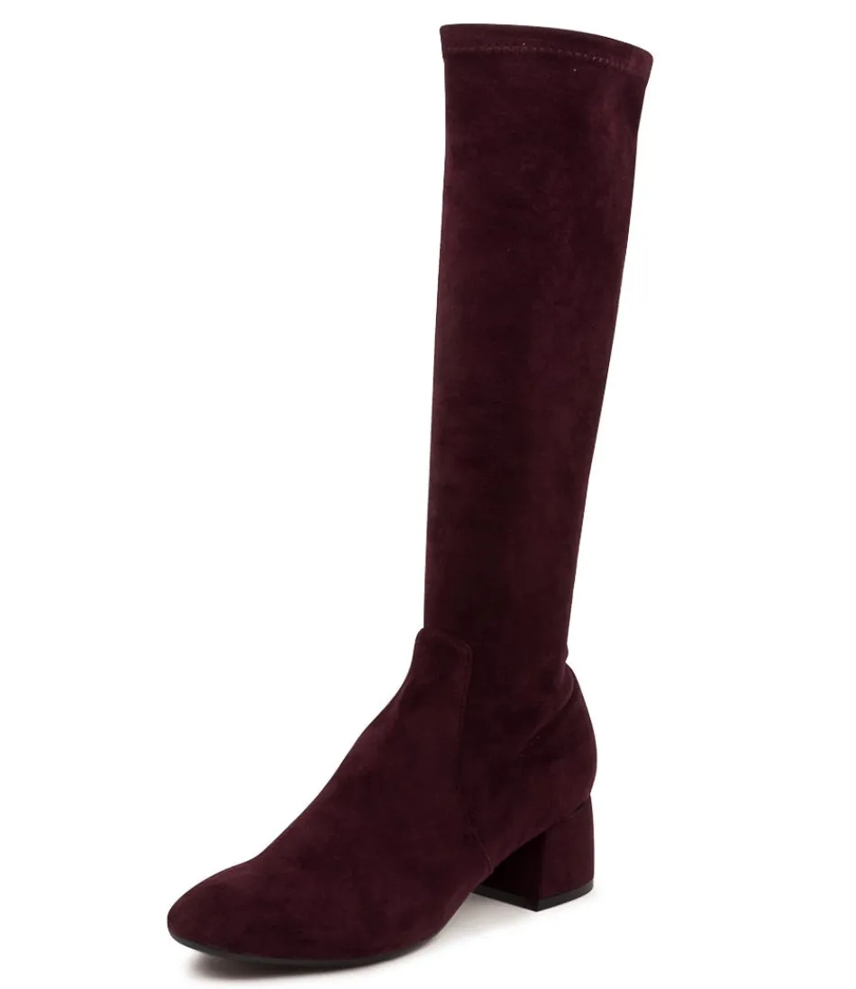 Women DJANGO & JULIETTE Boots<Chevy Dj Mulberry Stretch Microsuede