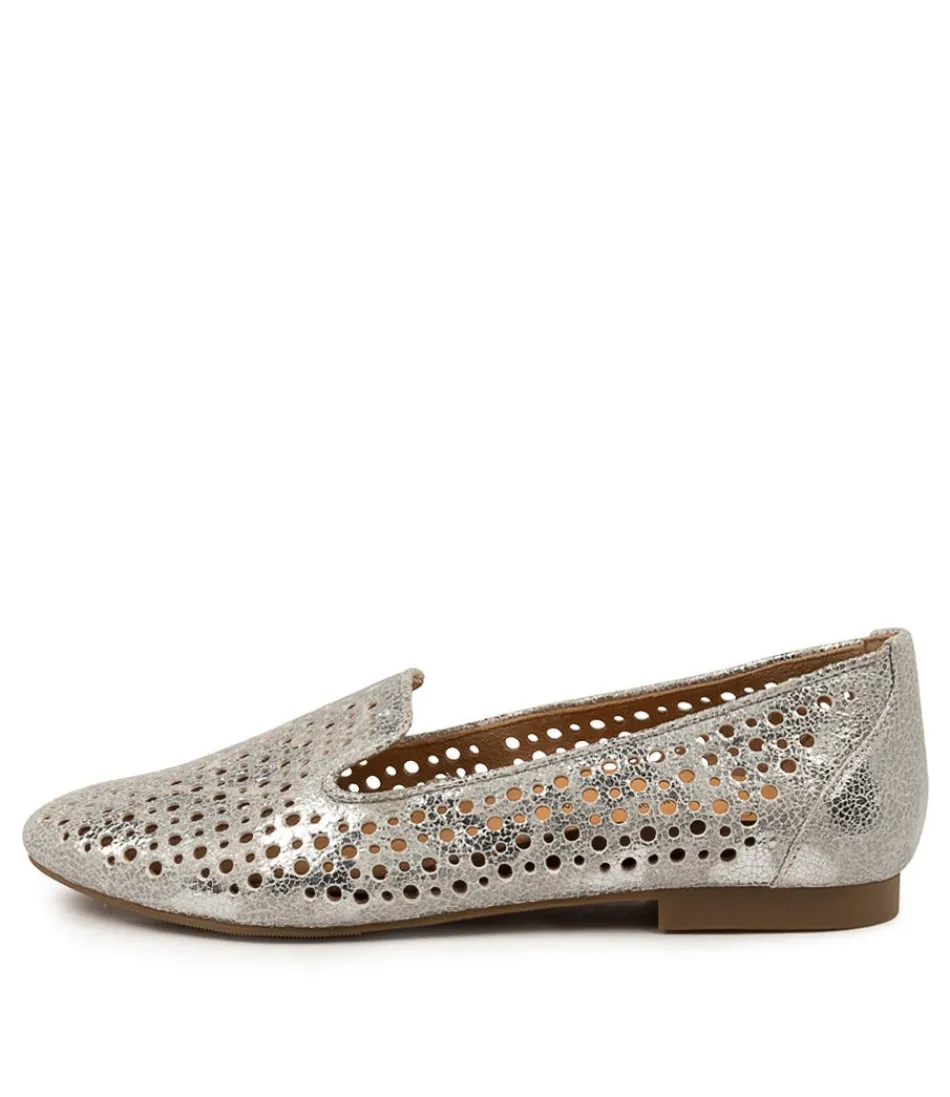 Women ZIERA Loafers<Cindra Xf Silver Crack Le