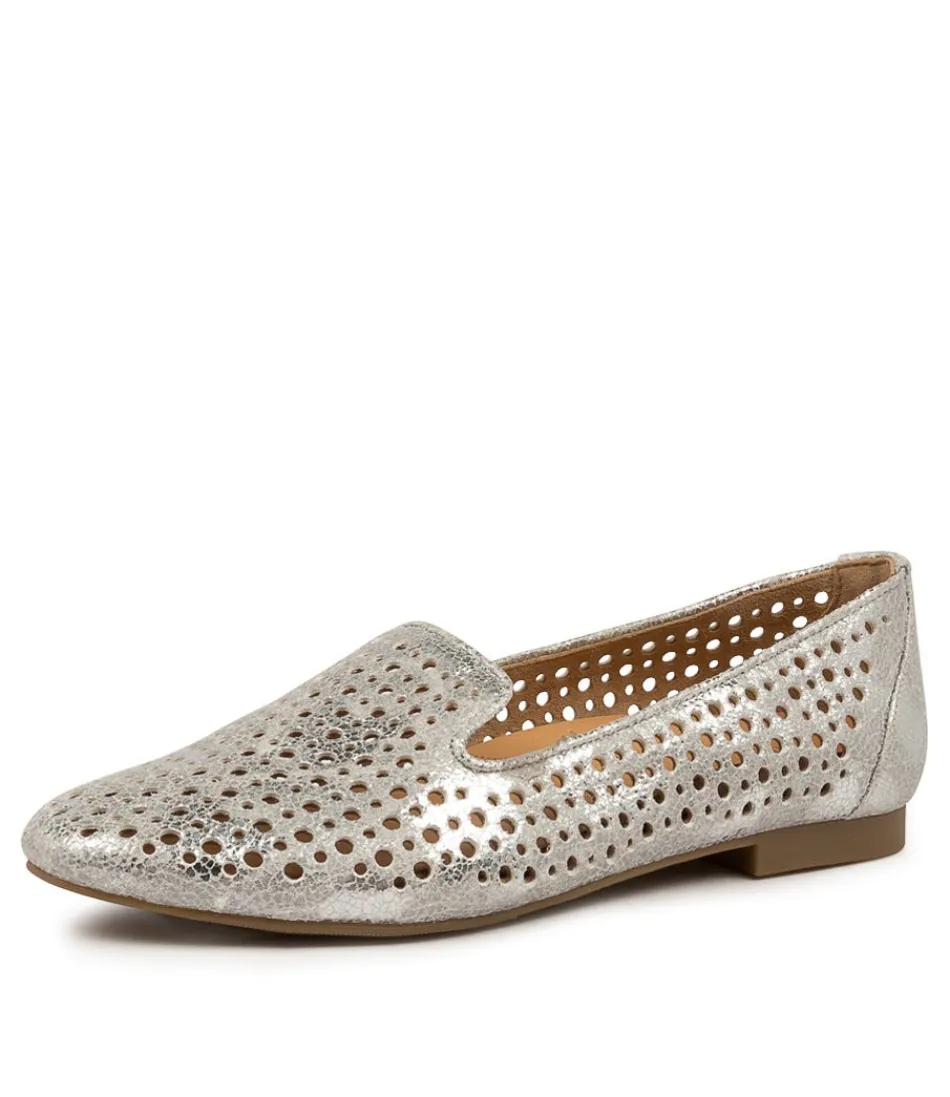 Women ZIERA Loafers<Cindra Xf Silver Crack Le