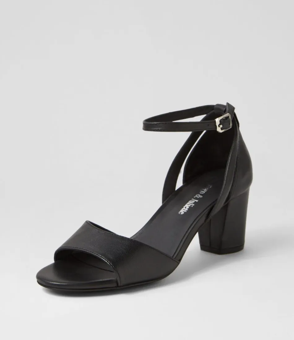 Women DJANGO & JULIETTE Heels<Cobey Black Leather Sandals