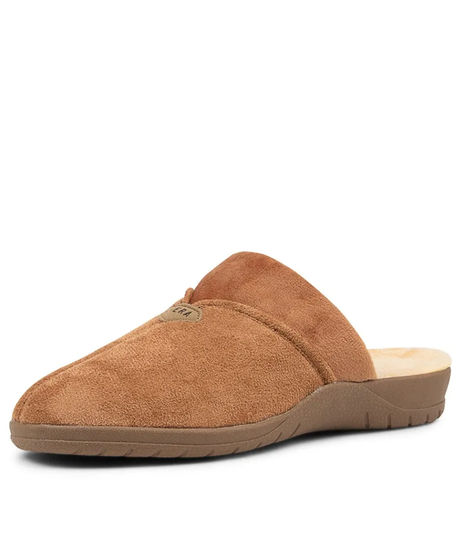 Women ZIERA Comfort<Comfy W Caramel Microsuede Slippers