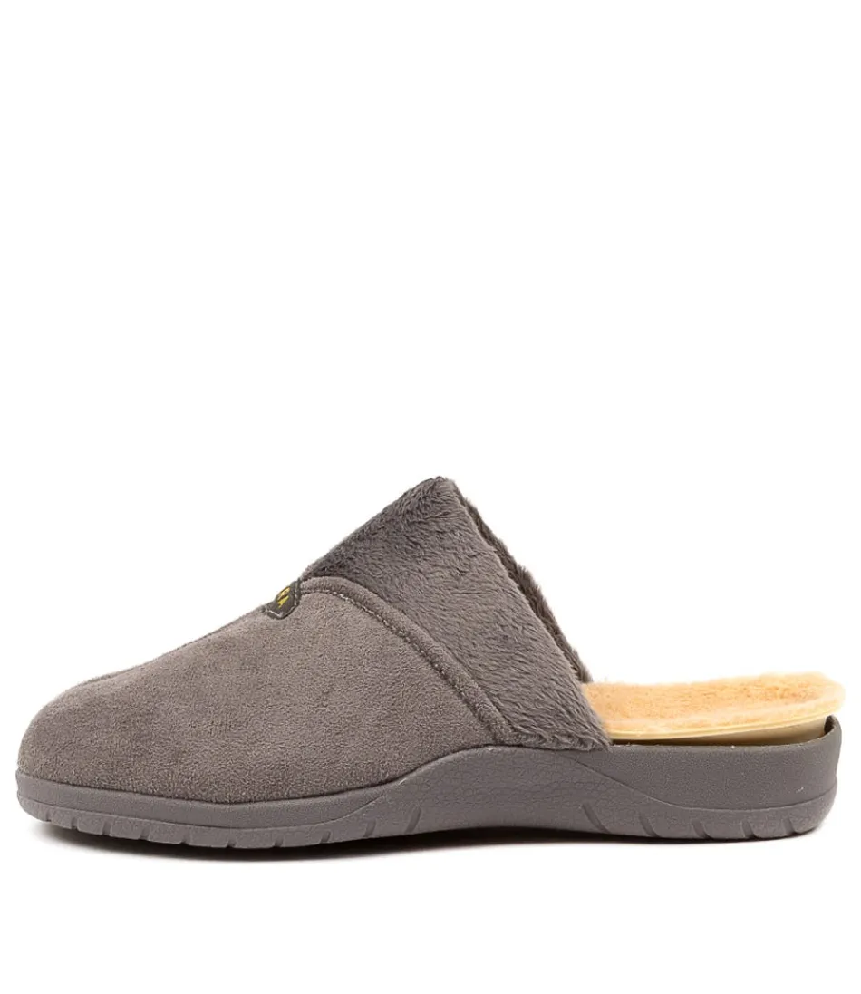 Women ZIERA Comfort<Comfy W Grey Slippers