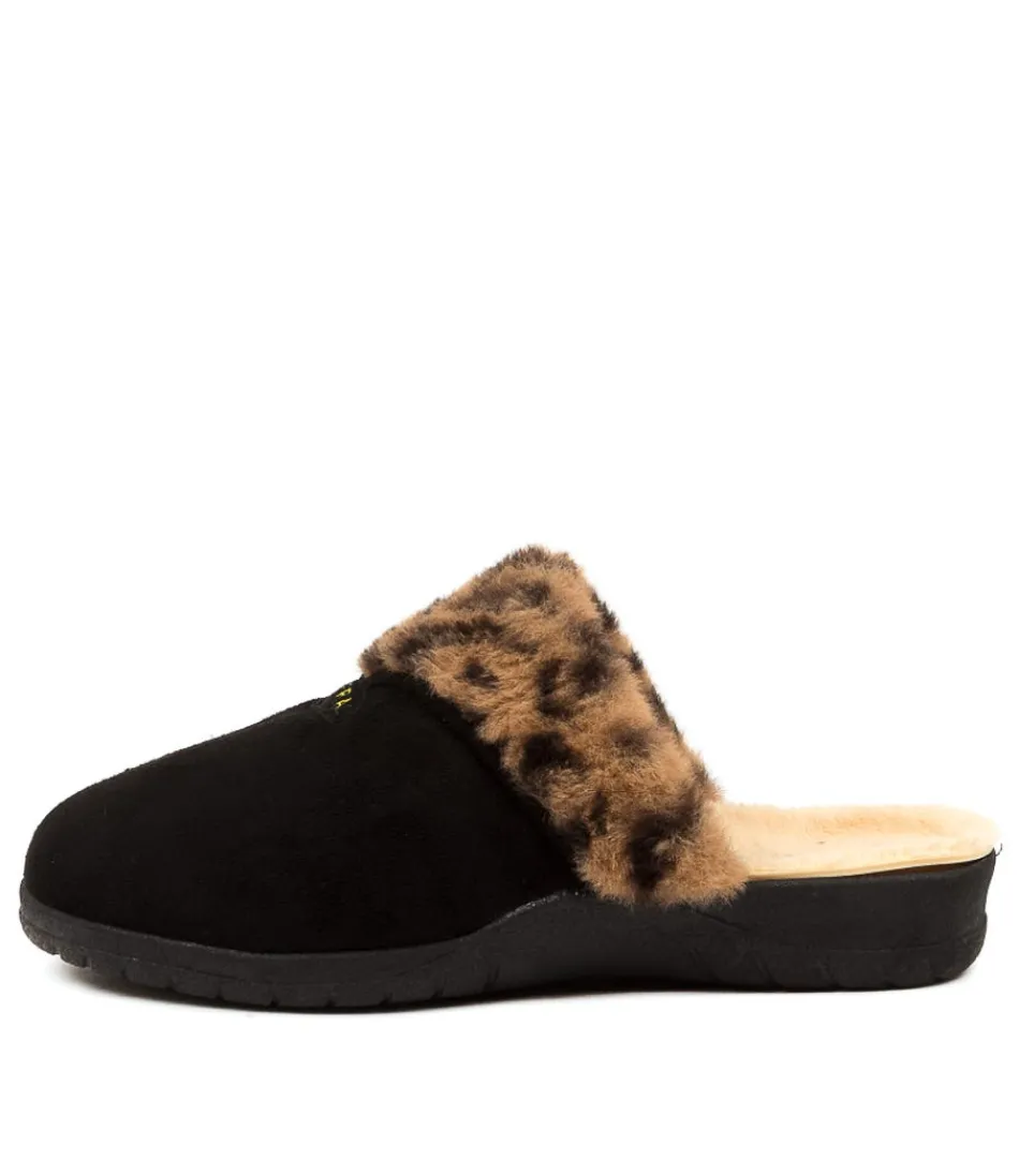 Women ZIERA Wedges<Comfy W Leopard Slippers