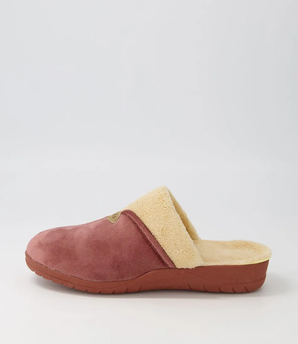 Women ZIERA Wedges<Comfy W Mink Beige Fur Microsuede Slippers