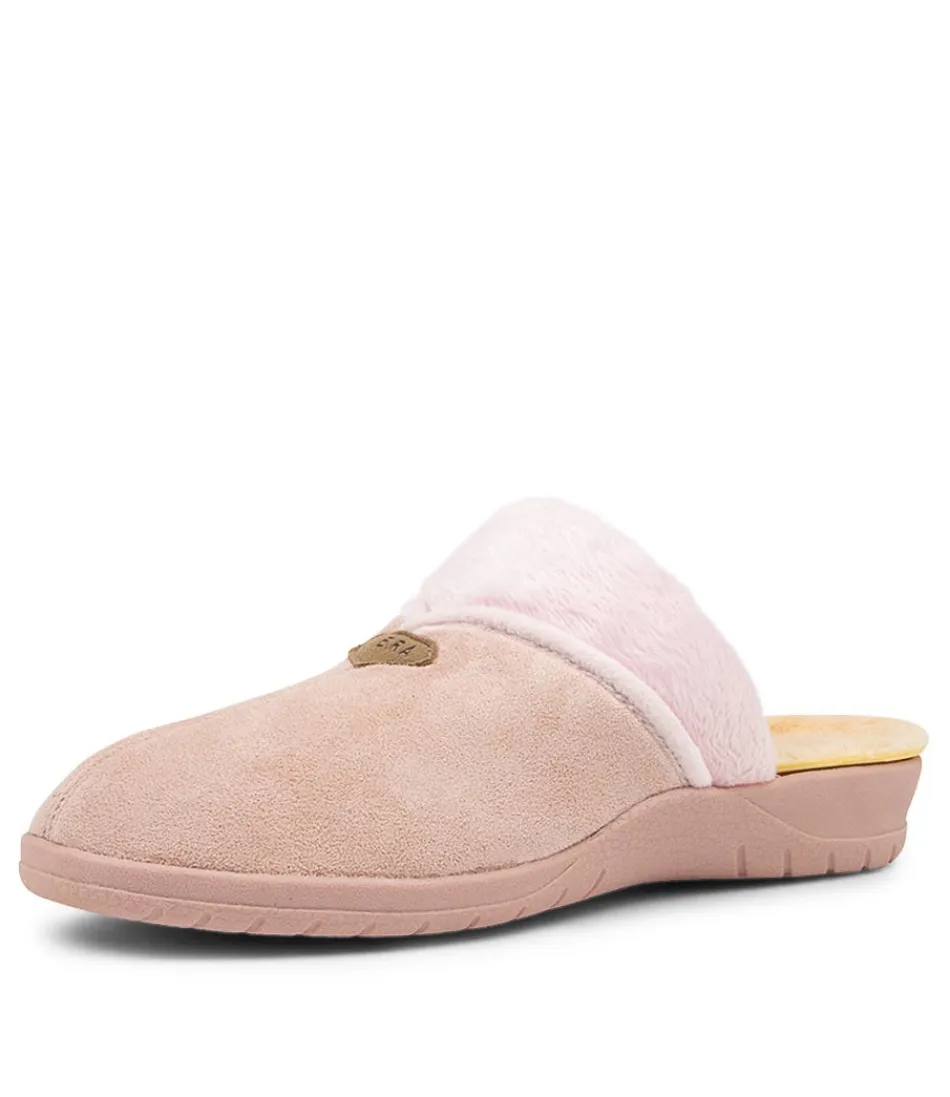 Women ZIERA Comfort<Comfy W Pale Pink Microsuede Slippers