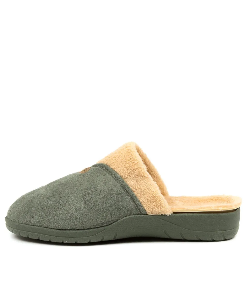 Women ZIERA Comfort<Comfy W Sage Slippers