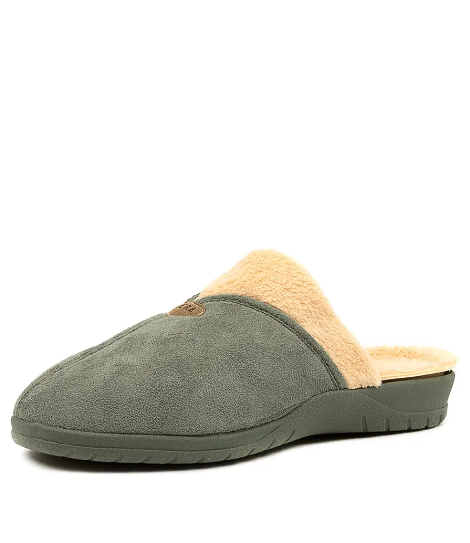 Women ZIERA Comfort<Comfy W Sage Slippers