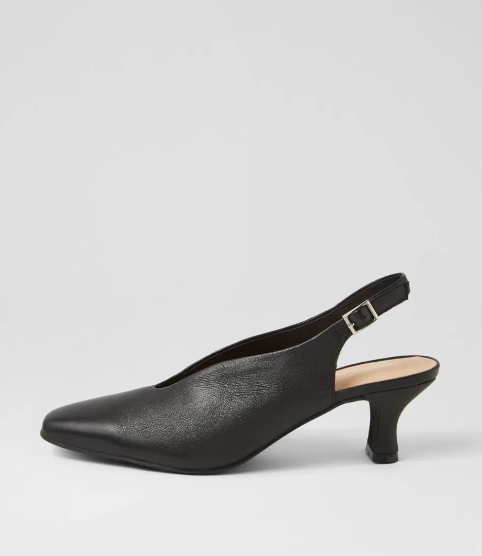 Women DJANGO & JULIETTE Heels<Congon Black Leather Heels