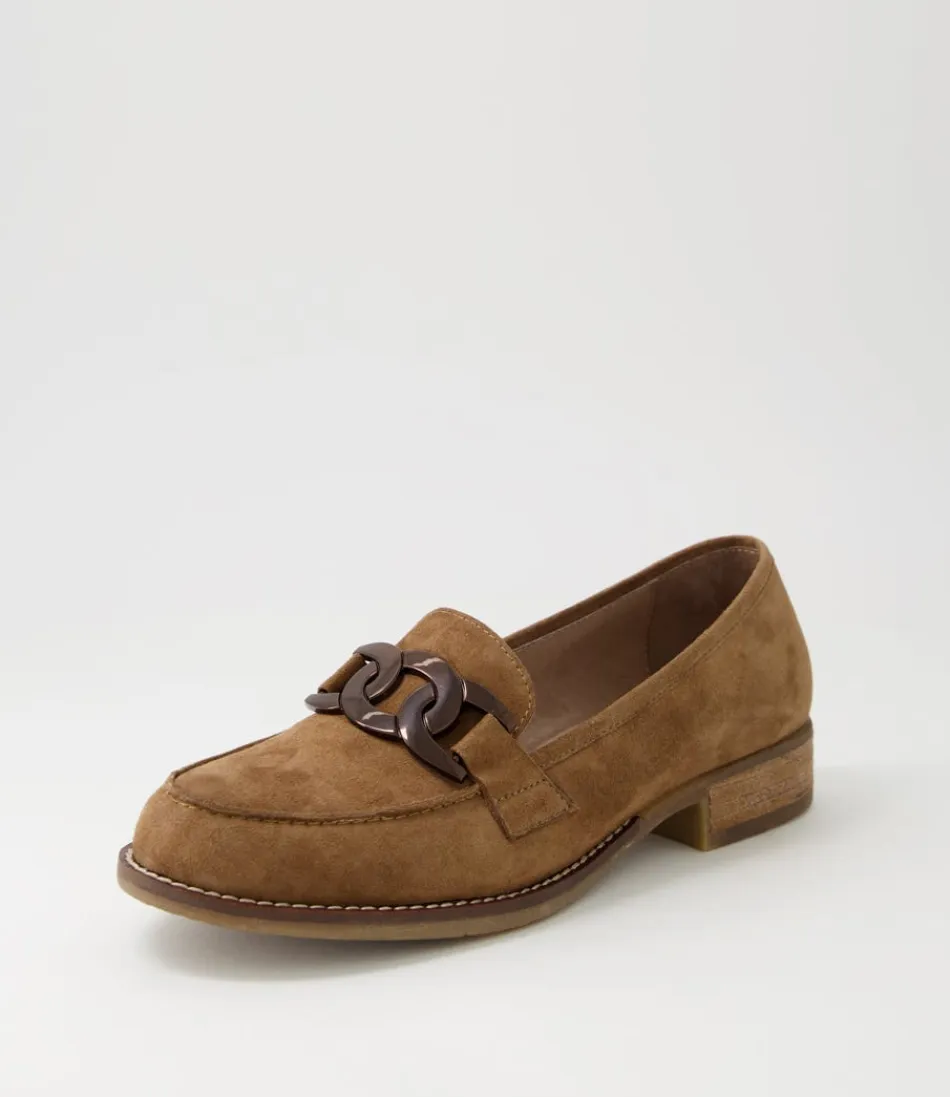 Women DJANGO & JULIETTE Loafers<Corina Light Choc Suede Loafers