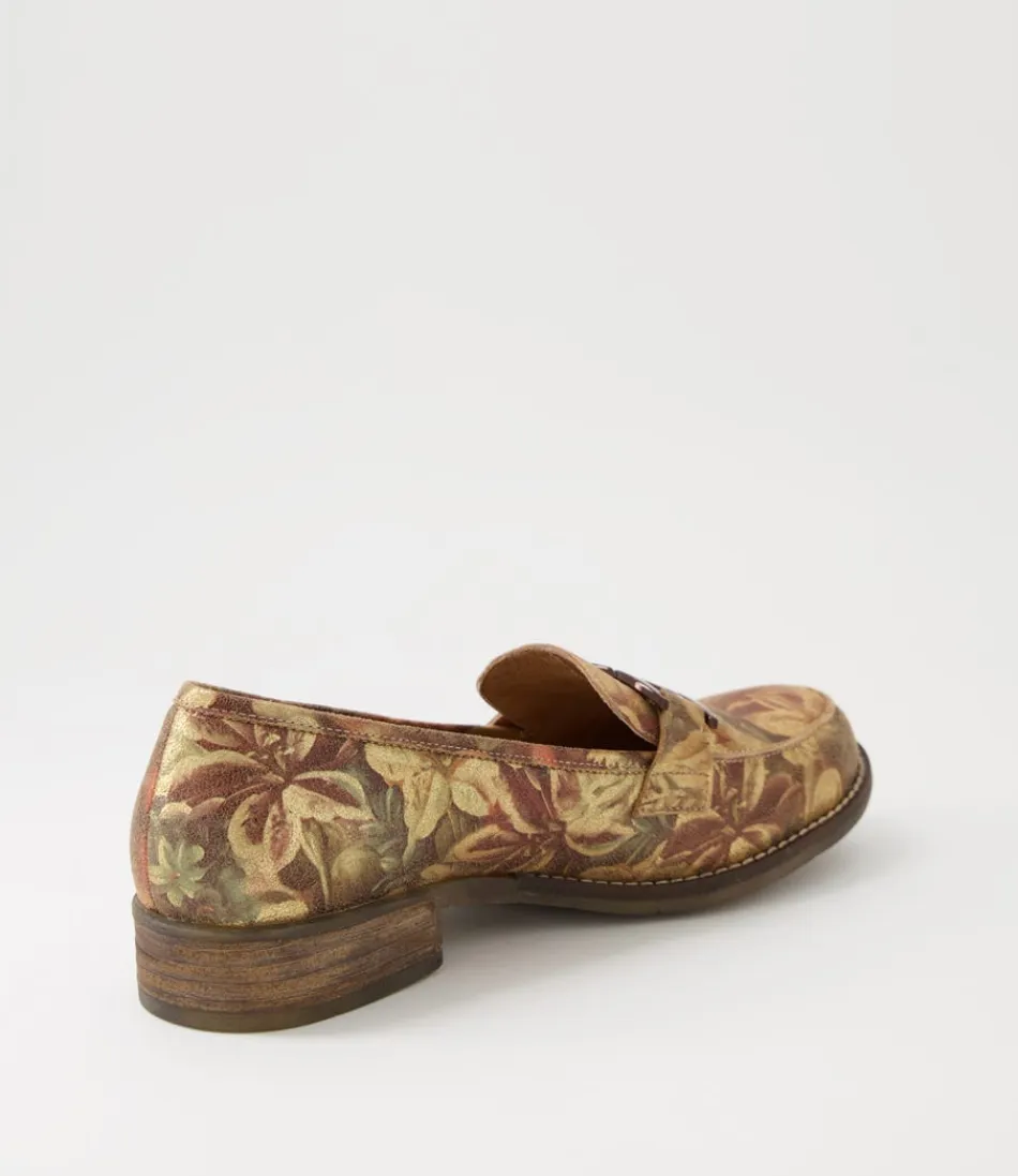Women DJANGO & JULIETTE Loafers<Corina Vintage Metal Floral Leather Loafers