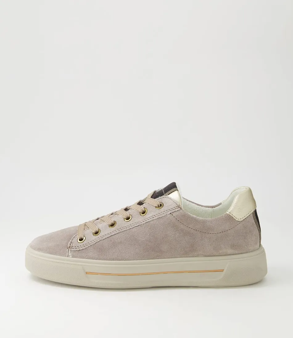 Women ARA Comfort<Courtyard 02 Moon Platinum Suede Sneakers