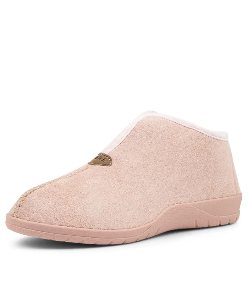 Women ZIERA Flats<Cuddles W Pale Pink Microsuede Slippers