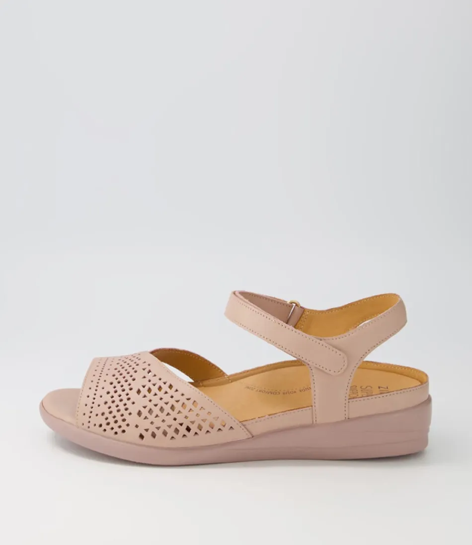 Women ZIERA Wedges<Daewon W Blush Leather Sandals