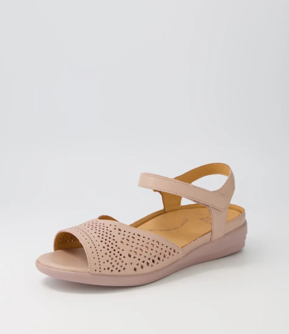 Women ZIERA Wedges<Daewon W Blush Leather Sandals