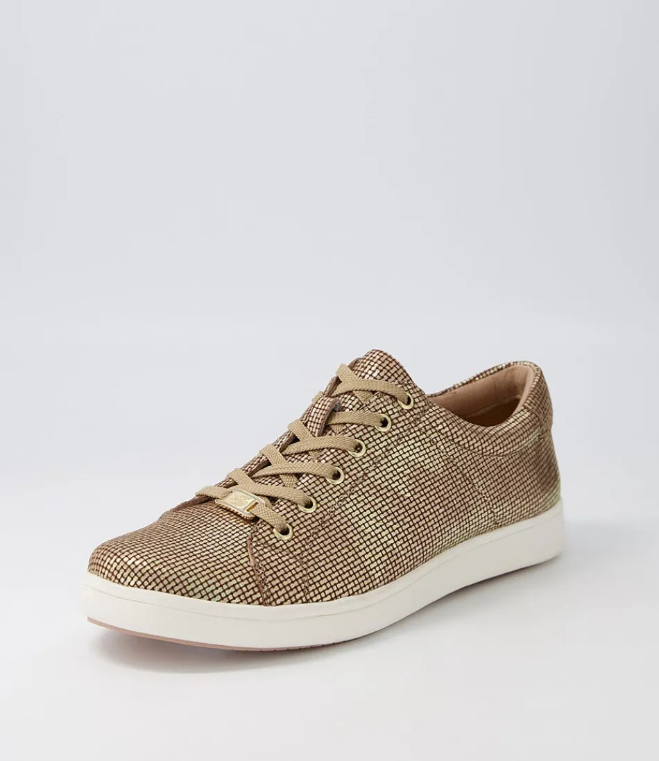 Women ZIERA Comfort<Delilah Xf Gold Cut Leather Sneakers