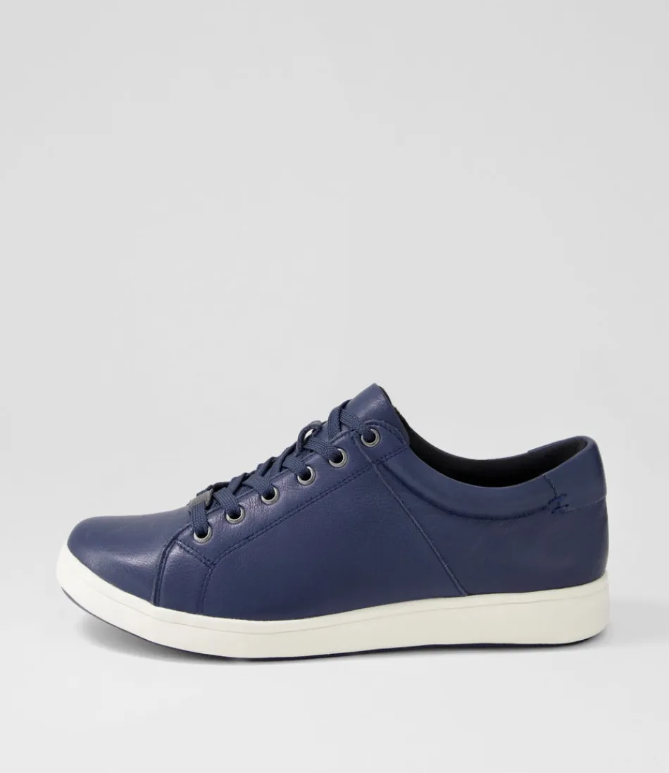 Women ZIERA Comfort<Delilah Xf Navy Leather Sneakers