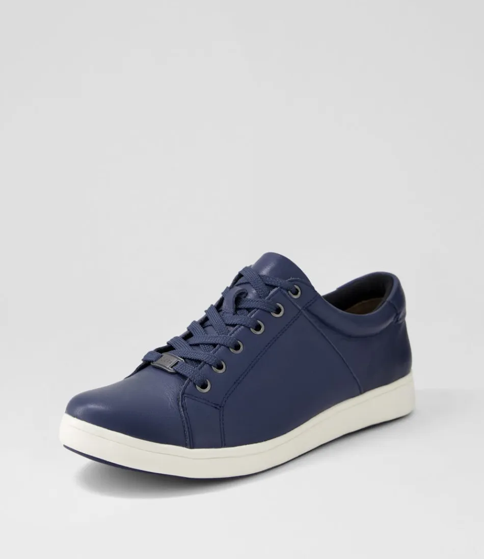 Women ZIERA Comfort<Delilah Xf Navy Leather Sneakers