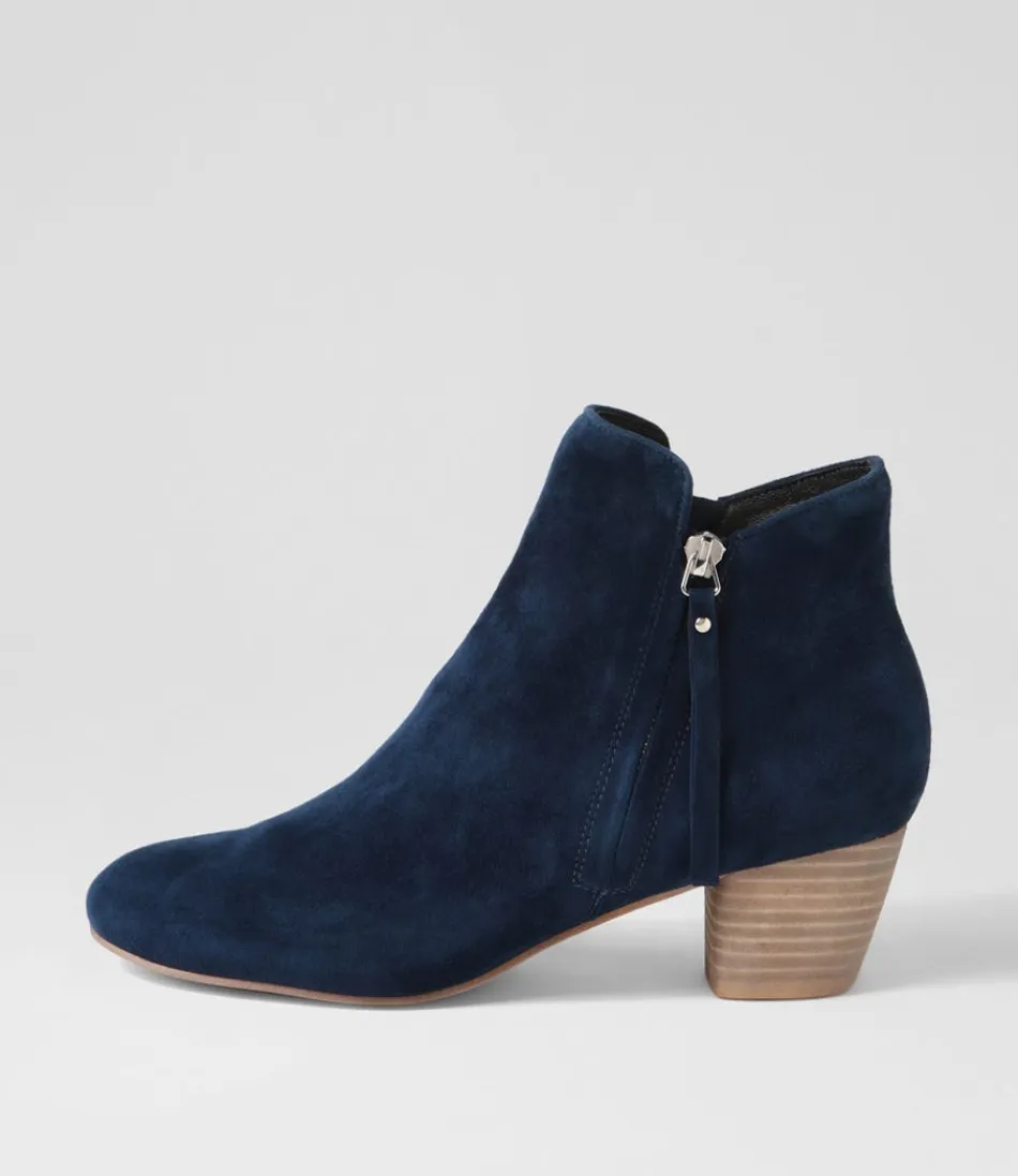 Women DJANGO & JULIETTE Boots<Demanse Navy Suede Ankle Boots