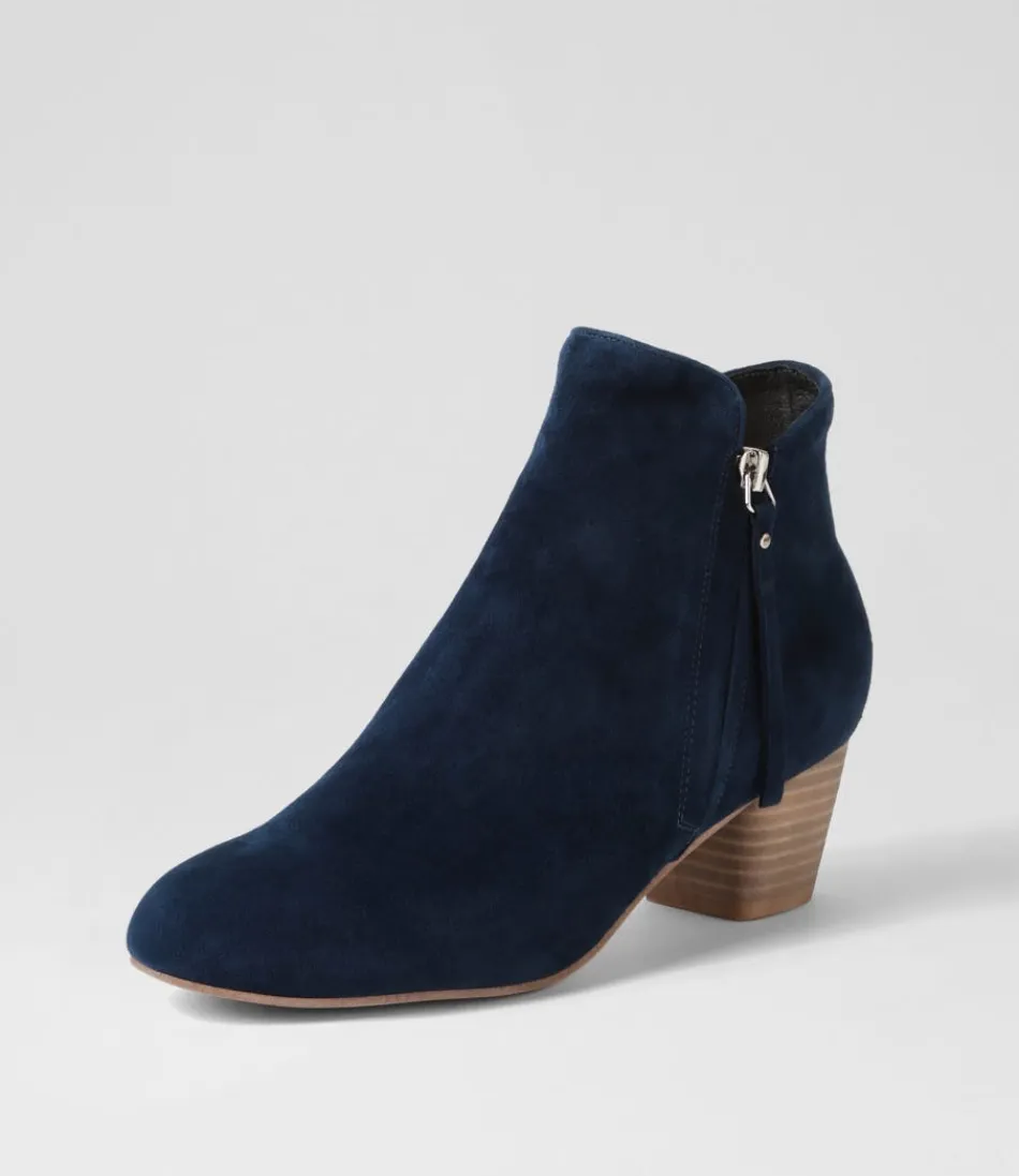 Women DJANGO & JULIETTE Boots<Demanse Navy Suede Ankle Boots