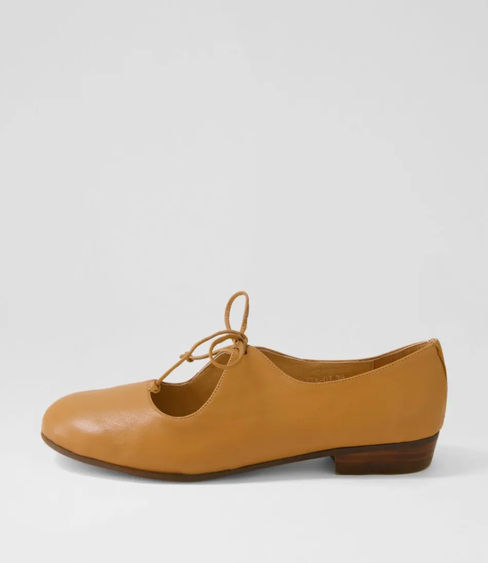 Women DJANGO & JULIETTE Flats<Dexta Dark Tan Leather Flat Shoes