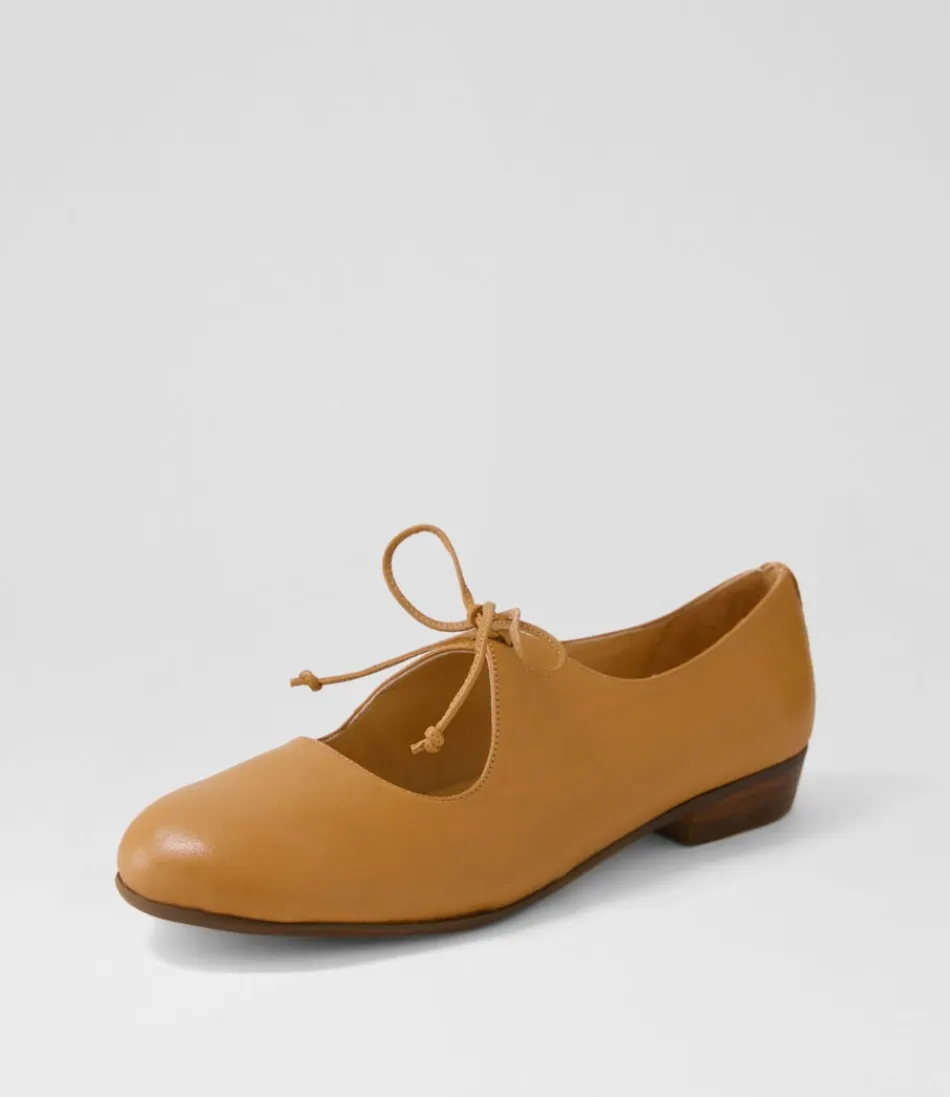 Women DJANGO & JULIETTE Flats<Dexta Dark Tan Leather Flat Shoes