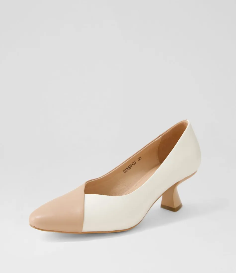 Women DJANGO & JULIETTE Heels<Dinah Dark Nude Ivory Leather Heels