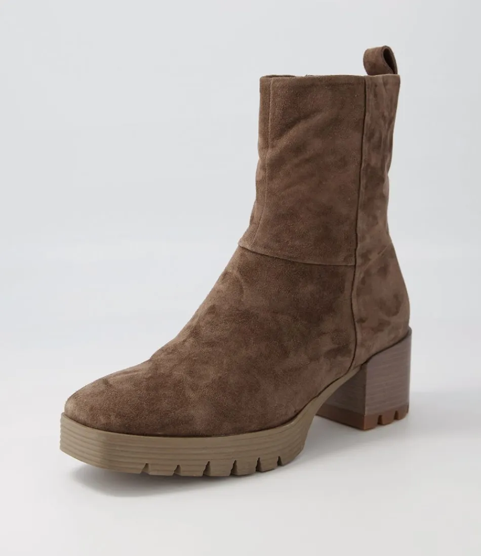 Women DJANGO & JULIETTE Boots<Dippy Dark Taupe Suede Ankle Boots