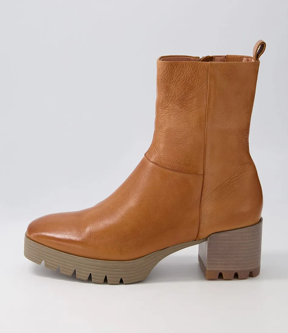 Women DJANGO & JULIETTE Boots<Dippy Tan Leather Ankle Boots