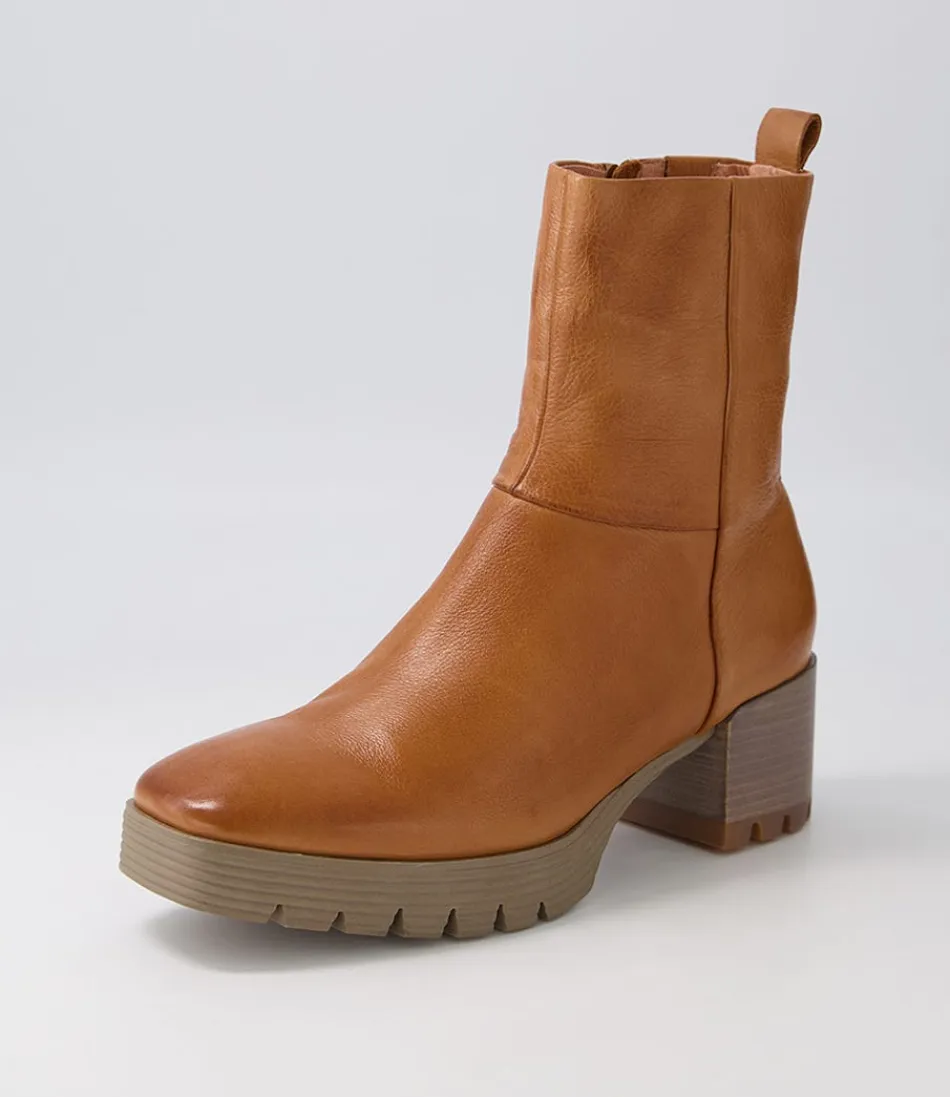 Women DJANGO & JULIETTE Boots<Dippy Tan Leather Ankle Boots