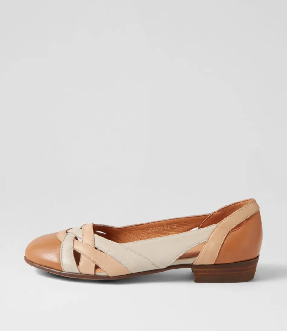 Women DJANGO & JULIETTE Flats<Doddo Dark Tan Camel Multi Ballet Flats