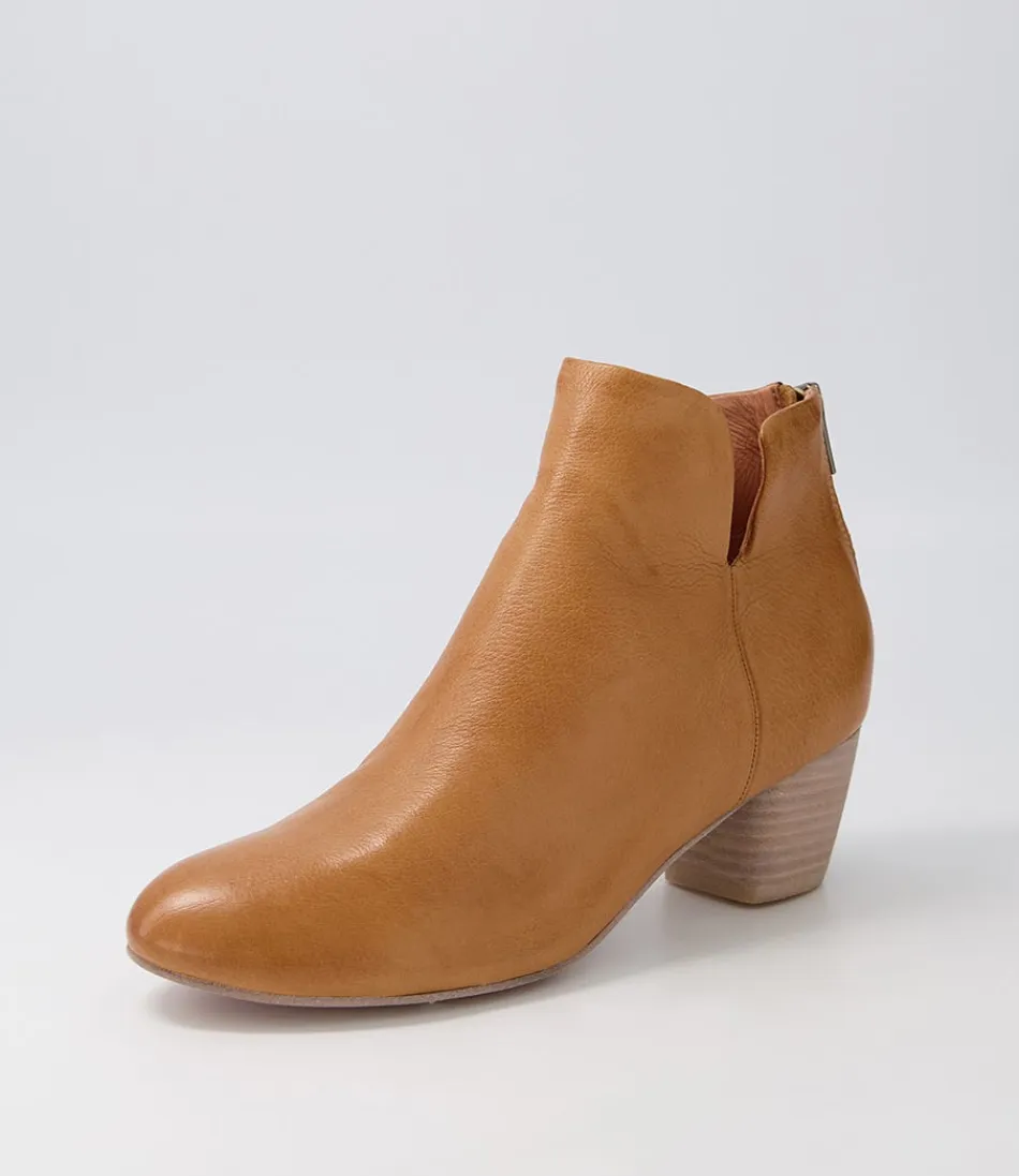 Women DJANGO & JULIETTE Boots<Dollars Dark Tan Leather Ankle Boots