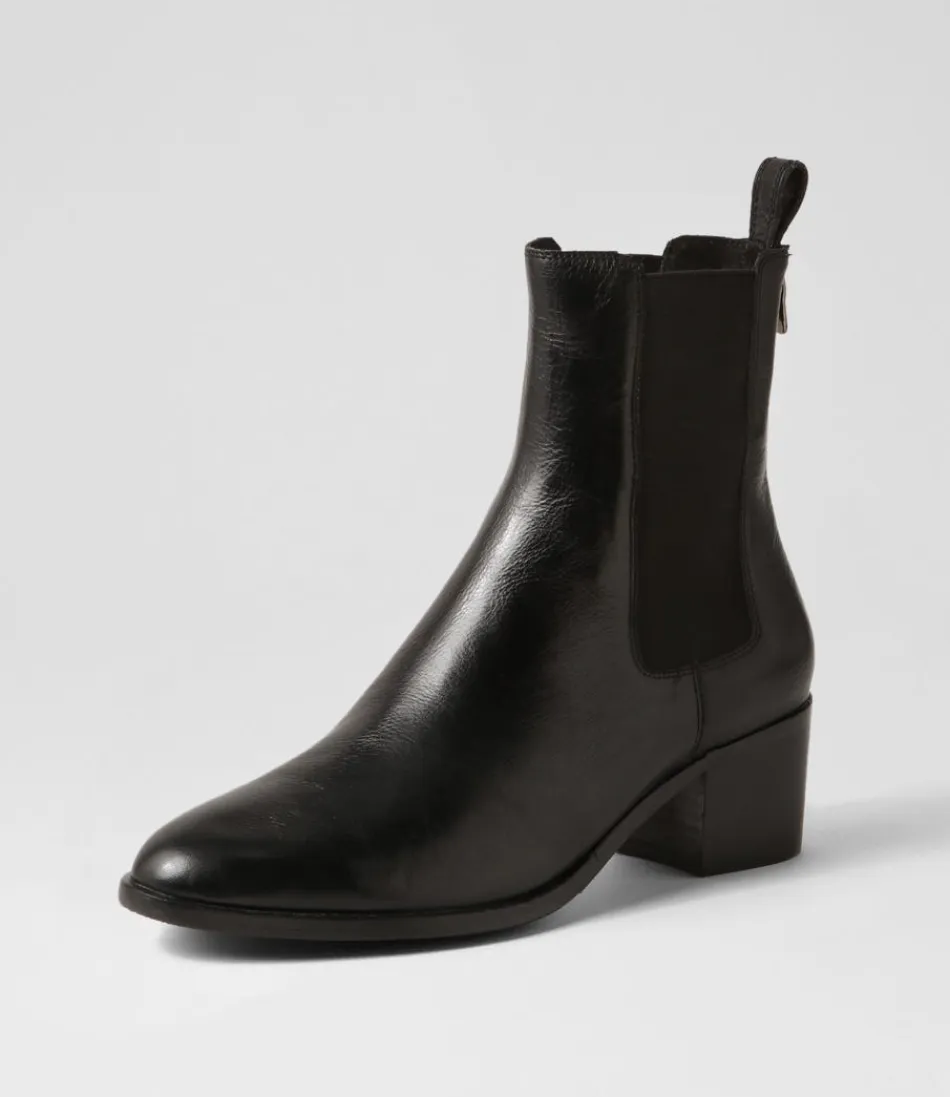 Women DJANGO & JULIETTE Boots<Dowell Black Leather Chelsea Boots