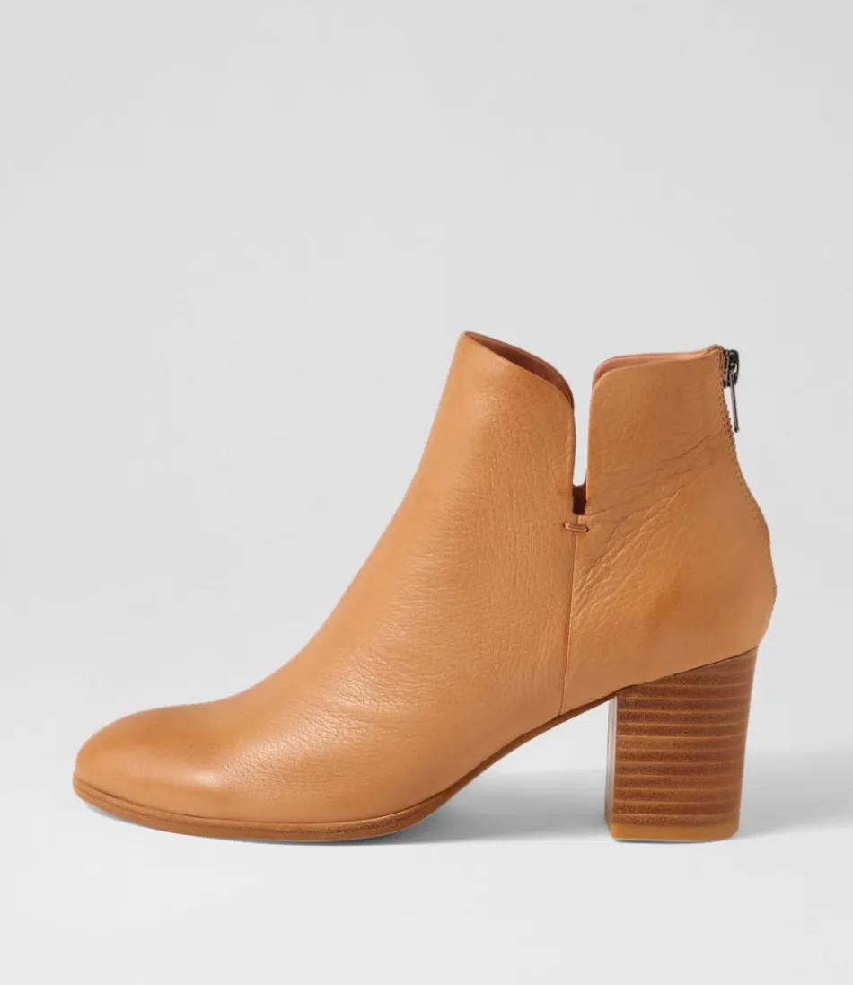 Women DJANGO & JULIETTE Boots<Duriel Dark Tan Natural Heel Leather Ankle Boots