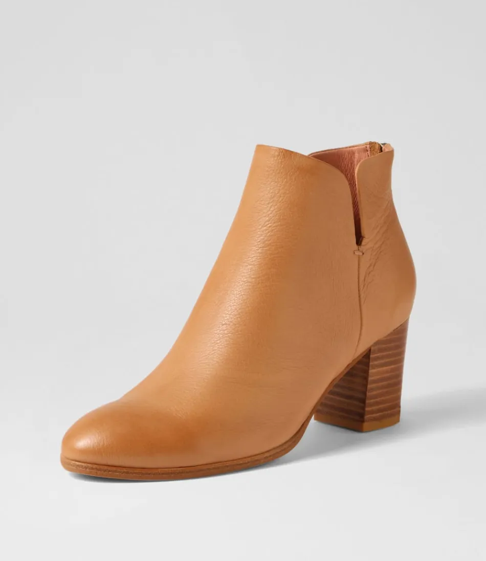 Women DJANGO & JULIETTE Boots<Duriel Dark Tan Natural Heel Leather Ankle Boots