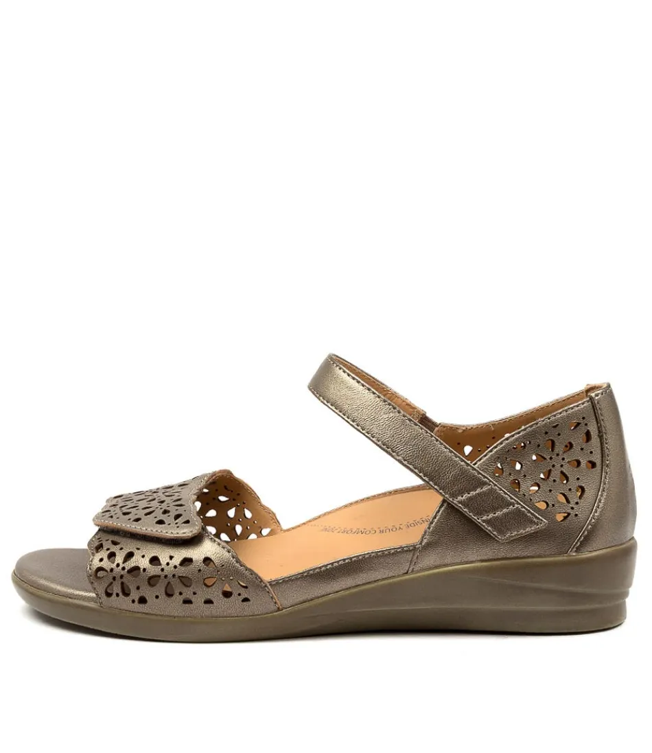 Women ZIERA Comfort<Dusty W Greige Leather