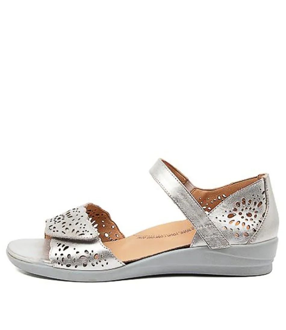 Women ZIERA Comfort<Dusty W Silver Leather