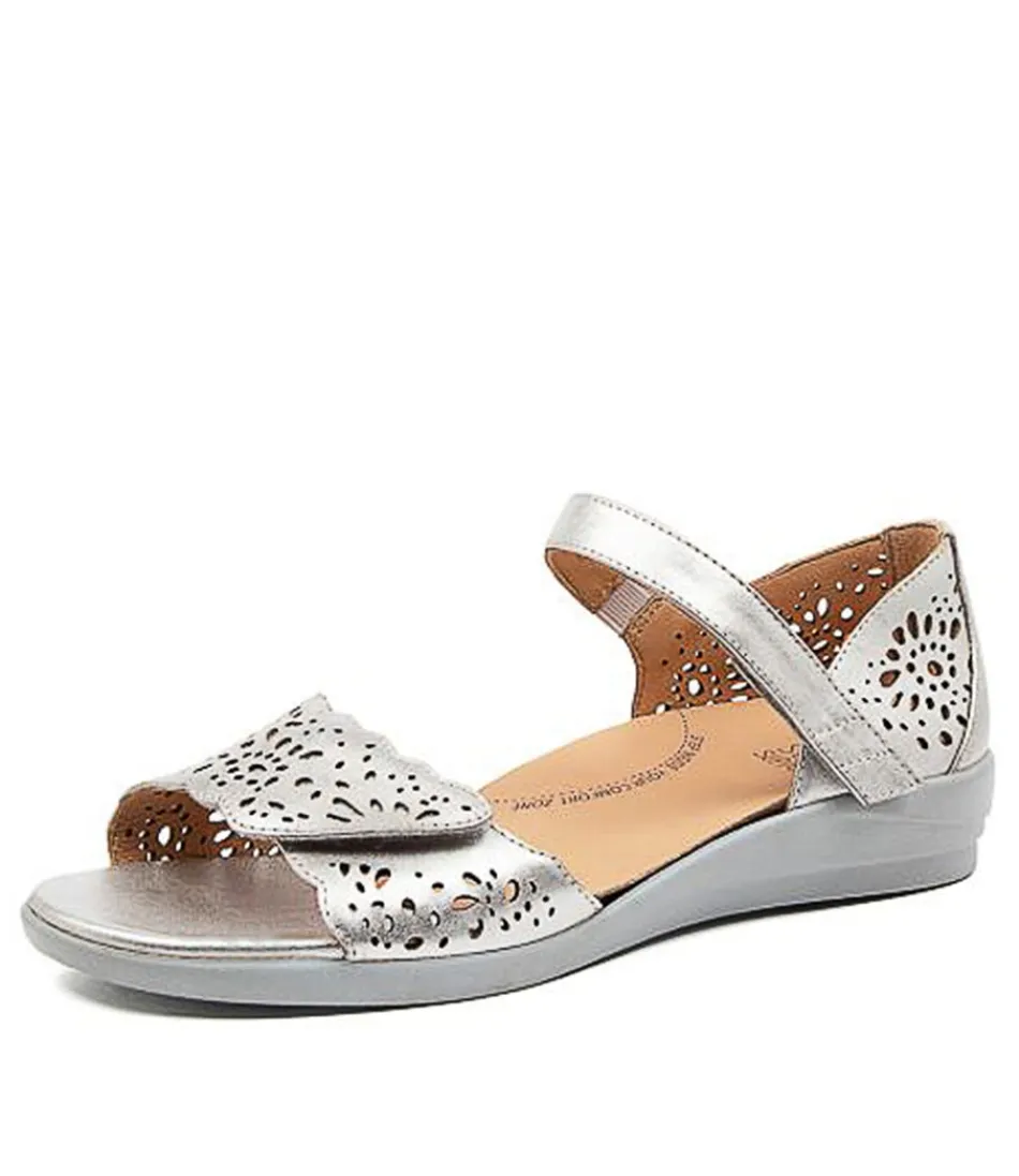 Women ZIERA Comfort<Dusty W Silver Leather