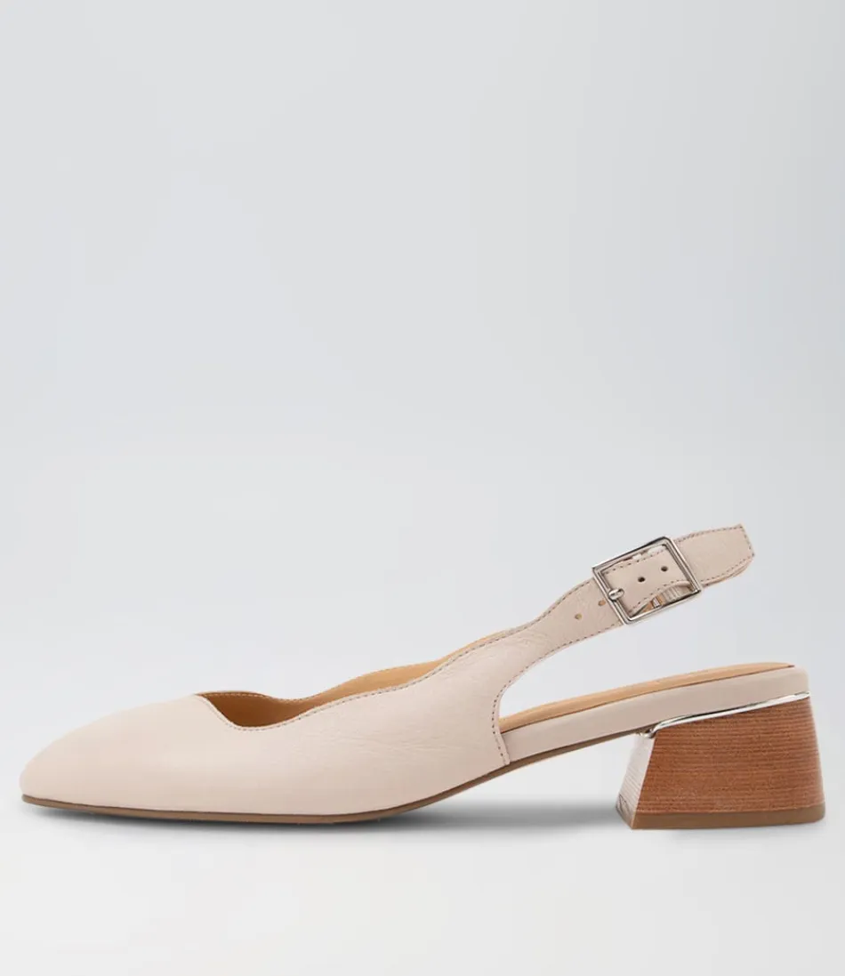 Women ZIERA Heels<Ebbiez W Nude Leather Heels