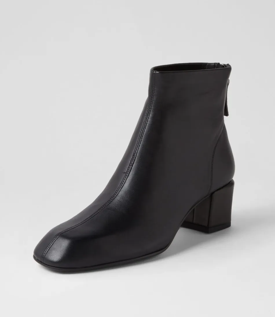 Women TOP END Boots<Elliza Black Leather Ankle Boots