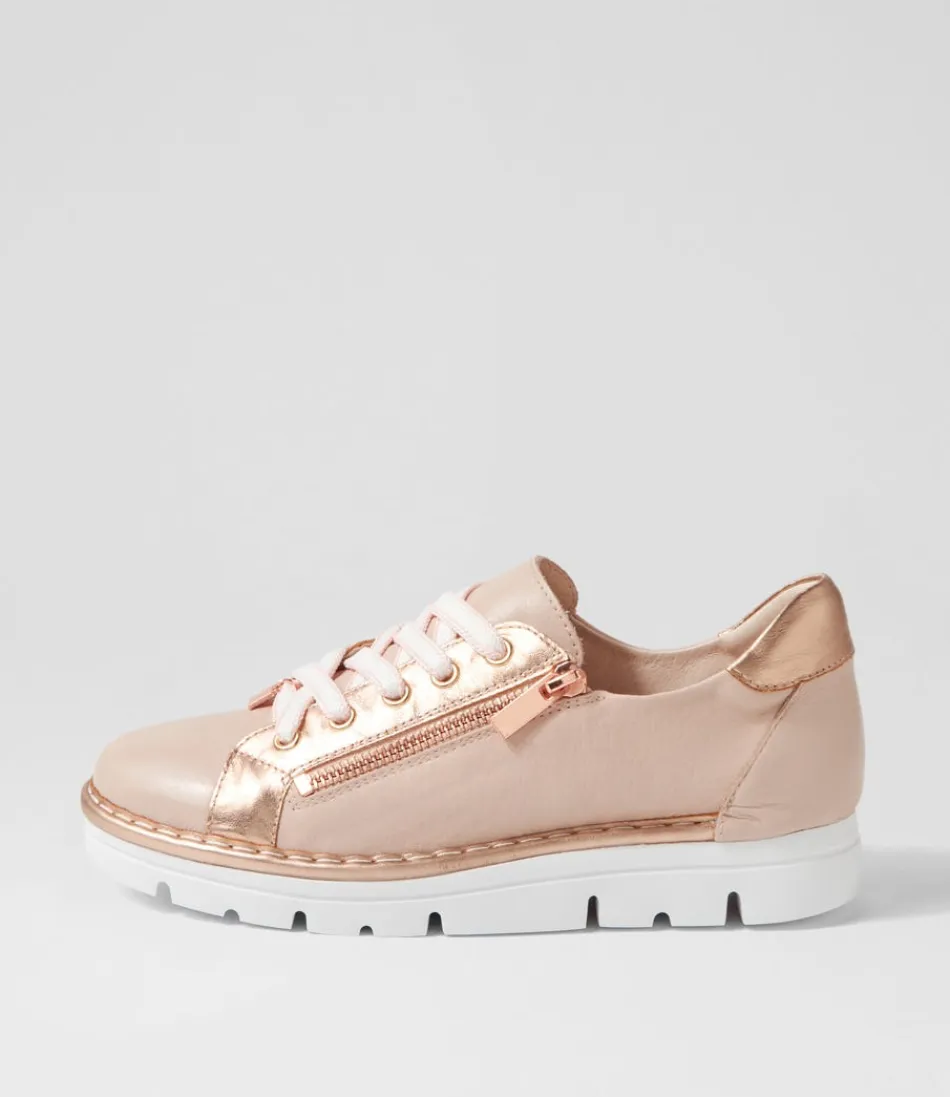 Women TOP END Sneakers<Elos Dusty Pink Pale Rose Gold Leather Sneakers